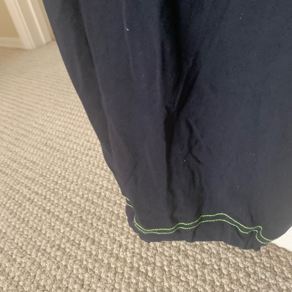 ZUMBA Black Fitness Pants Size Large Neon Drawstring and Tribal Symbol on Leg - Picture 7 of 8